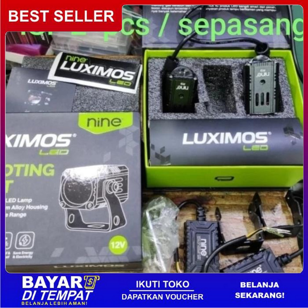 FREE ONGKIR LAMPU TEMBAK MOTOR MOBIL ASLI ORIGINAL PALING TERANG ISI 2 BUAH BISA COD