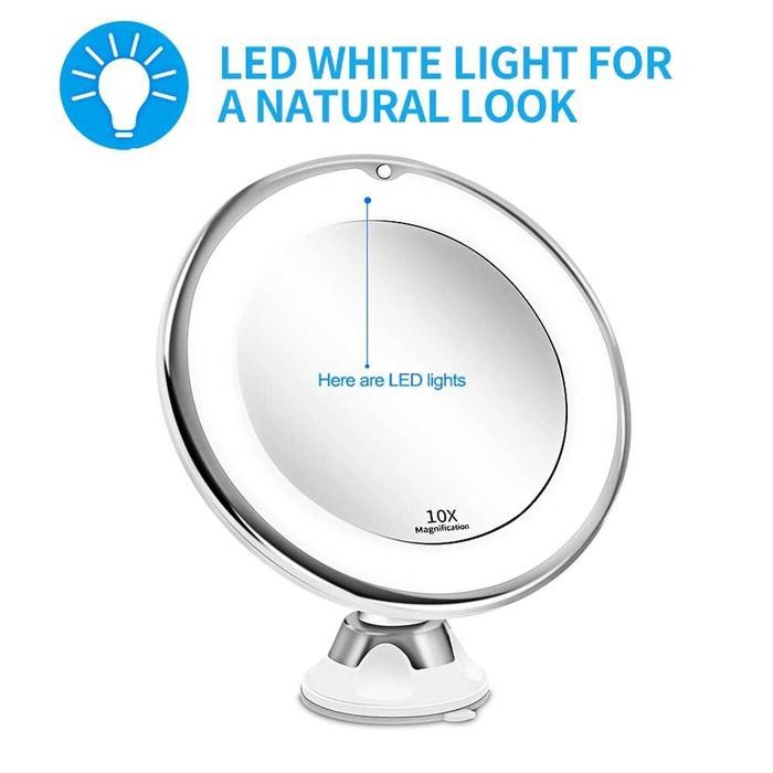 Mirroair LED Make Up Mirror Cermin Lampu Kaca Makeup Pembesar