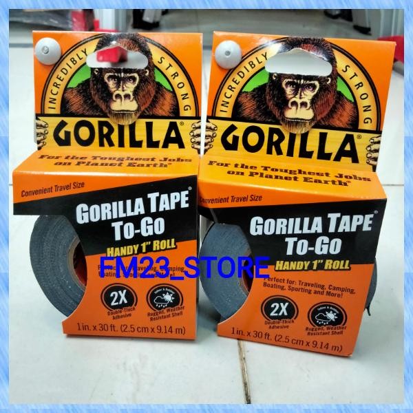 

ISOLASI LAKBAN GORILLA TAPE TO GO HANDY ROLL 1 INCH ORIGINAL USA-HITAM