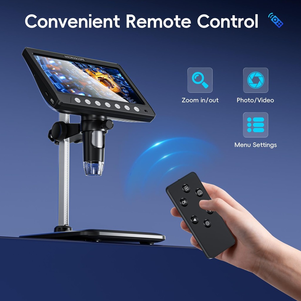 7"Lcd Digital Microscope 1200X Magnification Coin Microscope Usb Soldering Microscope For Kids