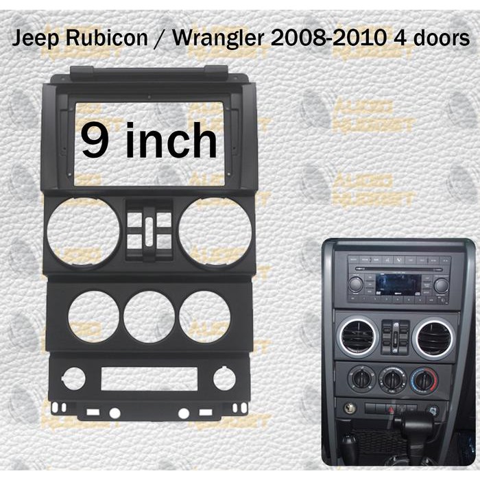 Frame Tape Head Unit Android Jeep Rubicon Wrangler 2008 - 2010 9 Inch