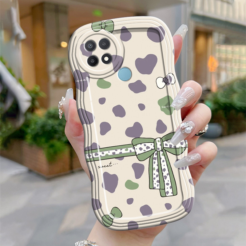 Casing Hp Untuk OPPO A15 A15s A35 Case Casing Pita cantik pola Kasing HP Kesing gelombang Cesing Sil