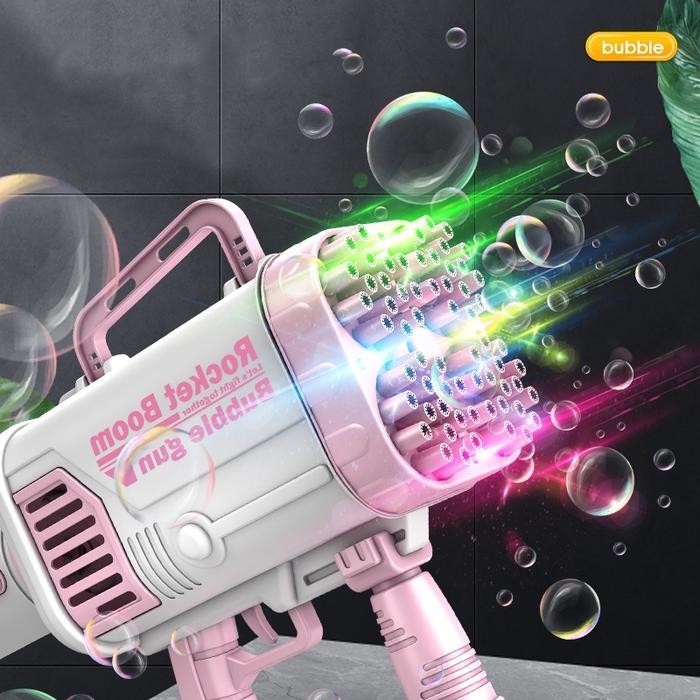 Mainan Edukasi Anak Bubble Gun Rocket / Bubble Gun Jumbo Rainbow