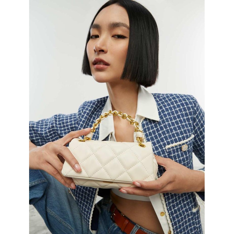 BEST SELLER Pomelo. Front Flap Crossbody Bag - White 2