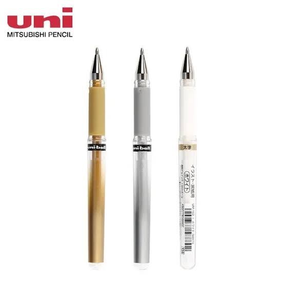 

Pulpen Uniball Signo Um-153 Gold/White/Silver 1.0 Broad