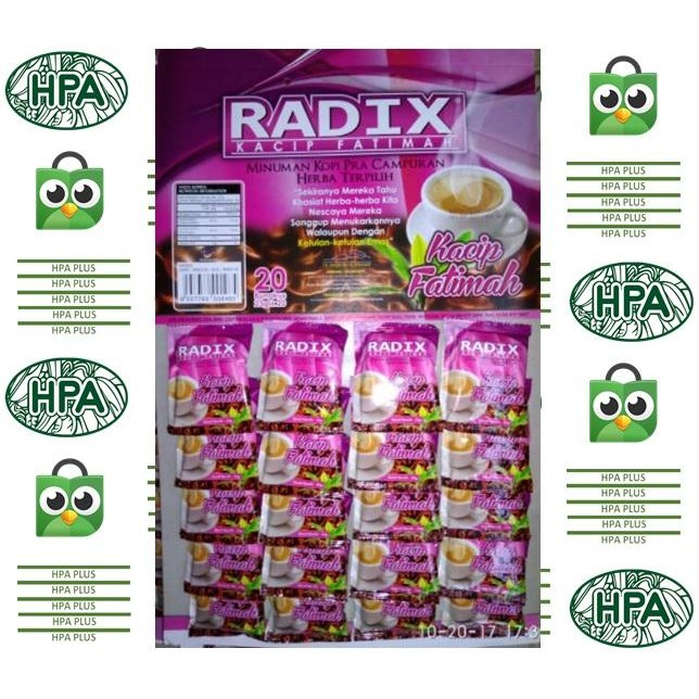 TOP" RADIX KACIP FATIMAH HPA MALAYSIA ISI 20 SACHET IMPOR 100% DIJAMIN ORI