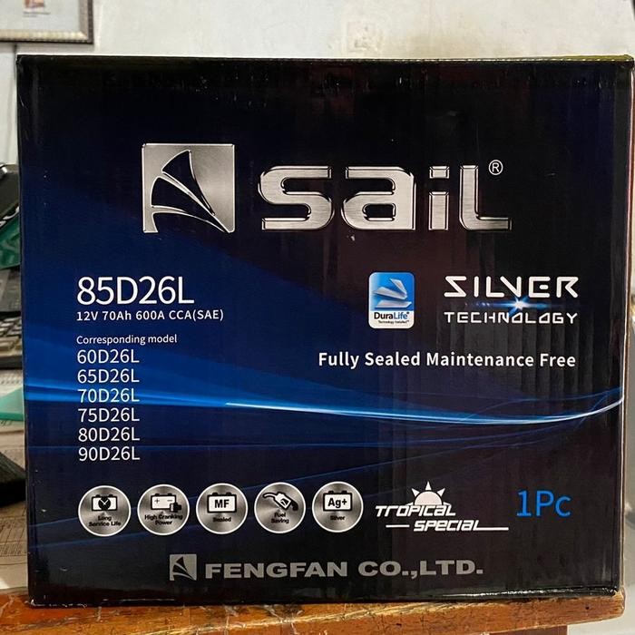 Aki Mobil Sail 85D26L 70Ah