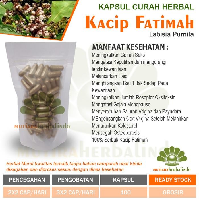 TOP" KACIP FATIMAH 100 KAPSUL CURAH HERBAL KEWANITAAN LIBIDO MENOPAUSE HAID