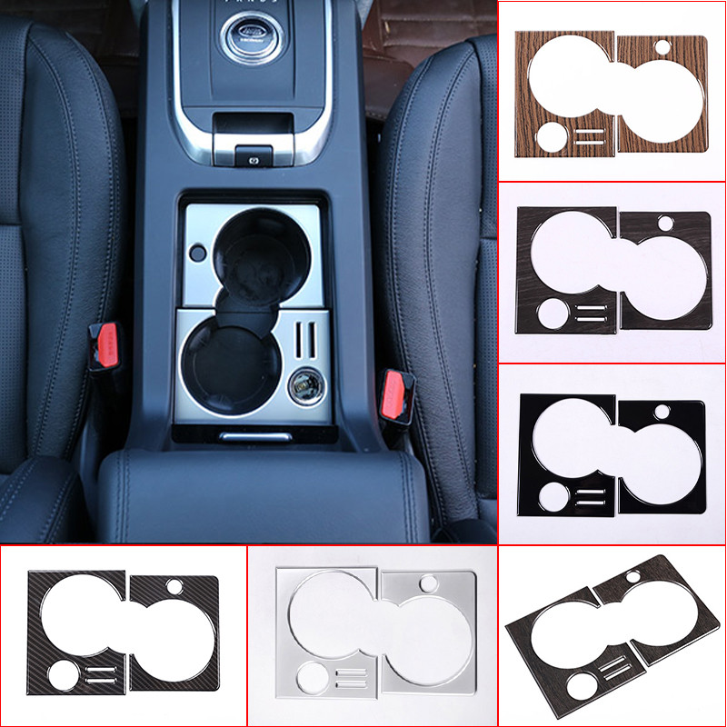 For Land Rover Discovery Sport 2015-2018 LHD ABS Chrome Carbon Fiber Trim Water Cup Holder Frame Cov