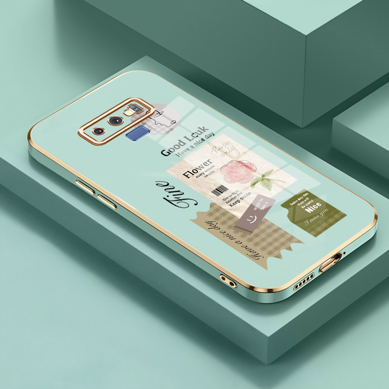 Casing Untuk Samsung Galaxy Note 9 Note 8 Case Casing Foto Seni Mawar silikon tahan HP Softcase Kasi