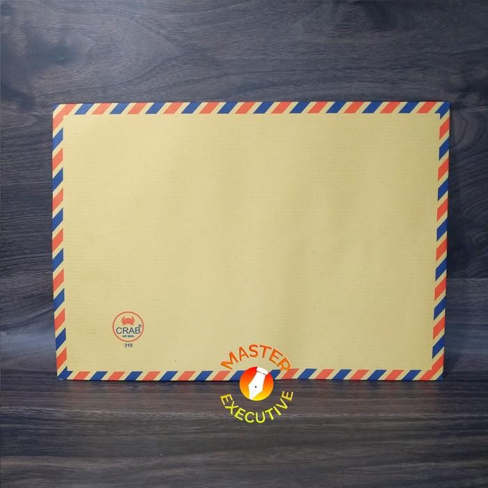 CRAB AIR MAIL AMPLOP 310 TALI COKLAT TEBAL 100 LEMBAR / 25 X 35 KODE 694