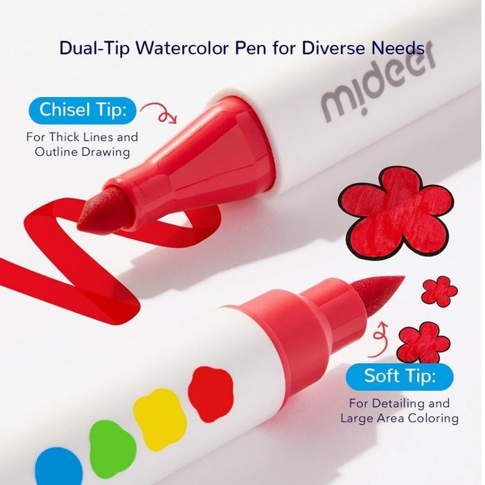 

Mideer Dual Tip Washable Marker Colors Mainan Edukasi Anak