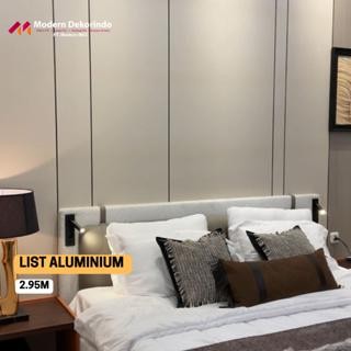 List Aluminium dekorasi wallboard 3 warna Rose Gold, Black dan Gold