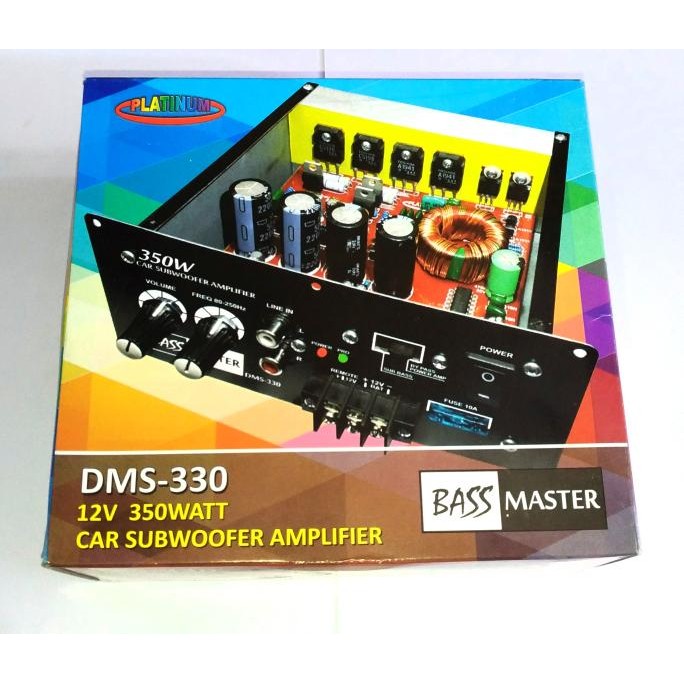 PLATINUM DMS-330 KIT CAR SUBWOOFER AMPLIFIER 12V DC 350 WATT