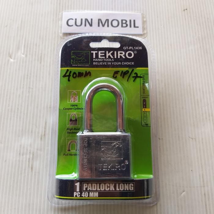 Kunci gembok panjang 40 mm Tekiro