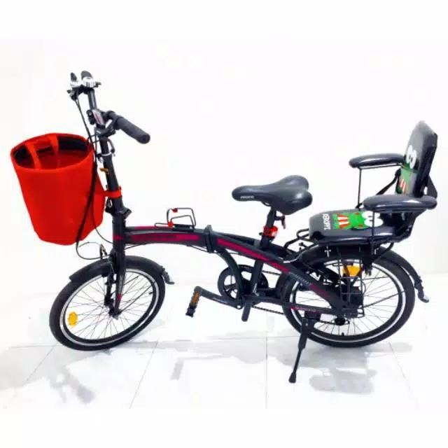 BONCENGAN SEPEDA LIPAT ANAK BELAKANG
