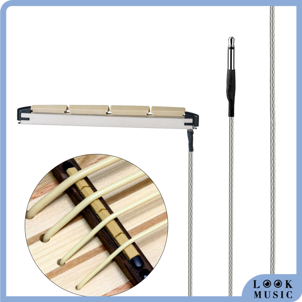 5Pcs 4 String UBass Transducer Under Bridge Saddle Ceramic Piezo Pickup Ukulele Bass Parts