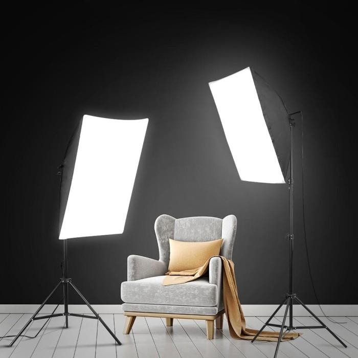 (Expert) paket studio foto softbox dan light stand
