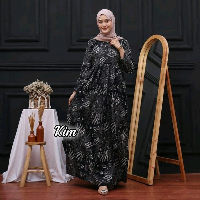Gamis batik busui jumbo Ld 100 LD 110 LD 120 LD130 Baju wanita muslimah