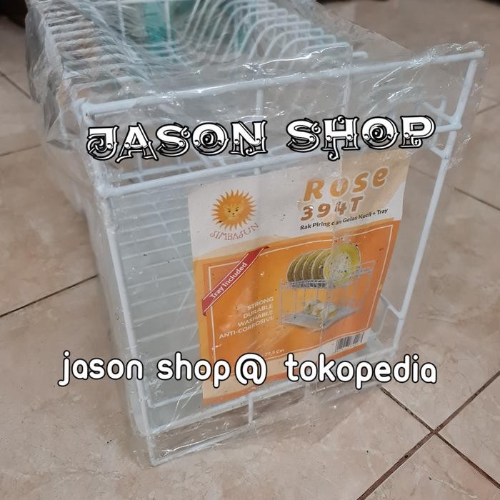 Rak piring serbaguan rose 394 T + tray (nampan/alas) susun 2