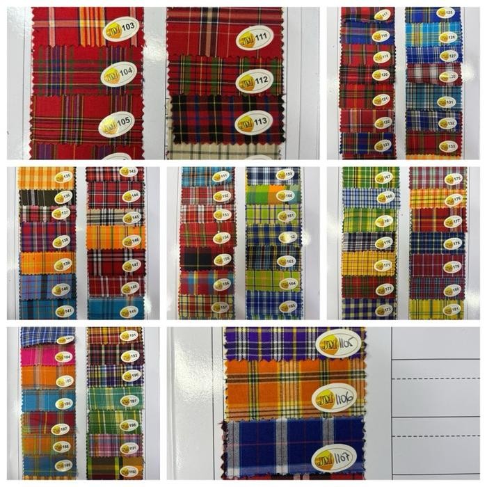 (Expert) Kain Katun Kotak Seragam Sekolah / Bahan Kotak Kotak Seragam / Kain Seragam Sekolah Kotak /