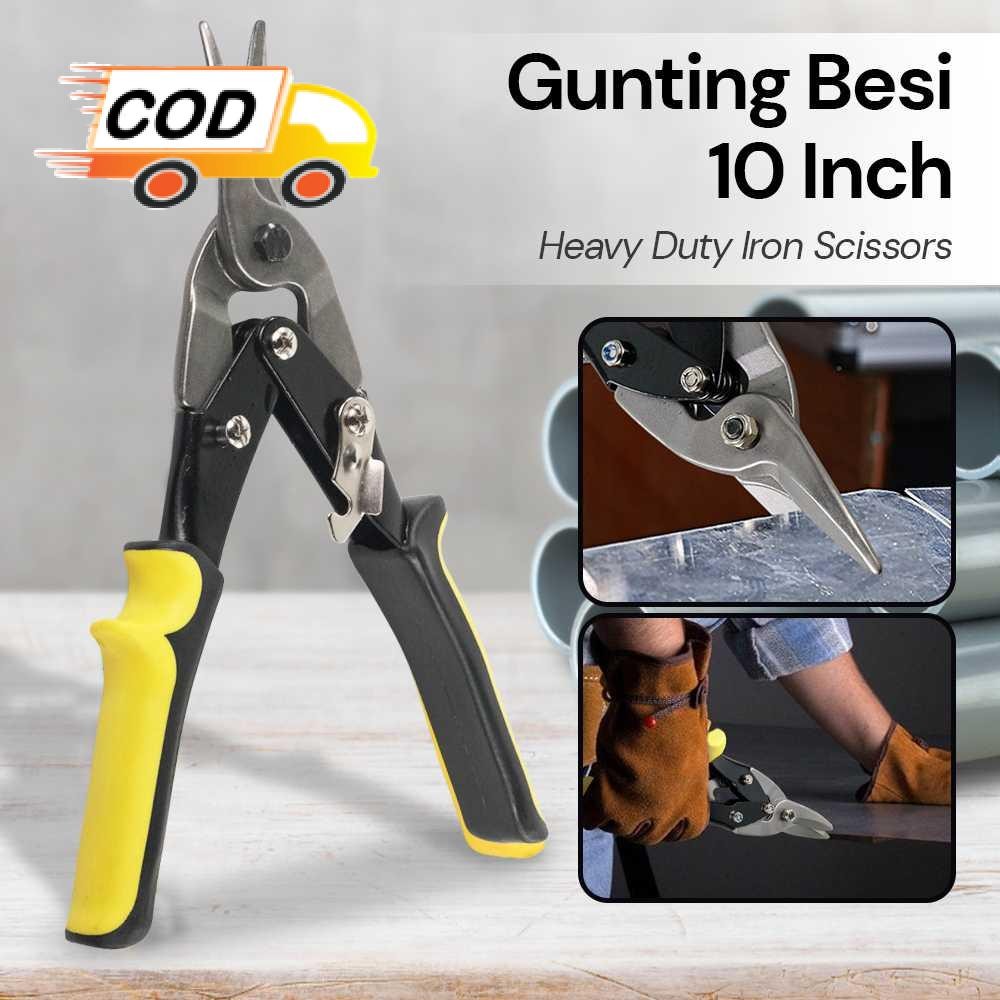 

Gunting Besi Flat Baja Heavy Duty Ergonomis Pemotong Kawat Besi Stainless Steel Alat Potong Material Keras