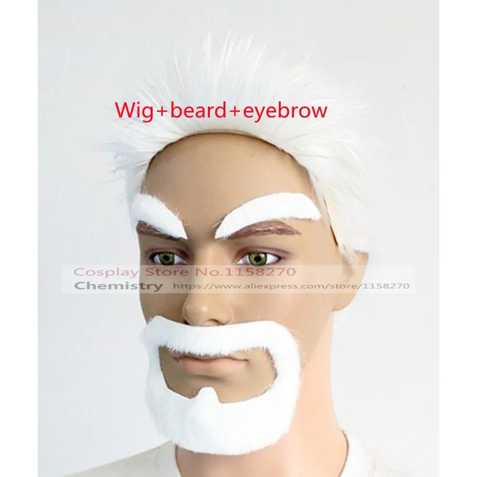Monkey D. Garp Cosplay hairwear Wig+beard+eyebrow