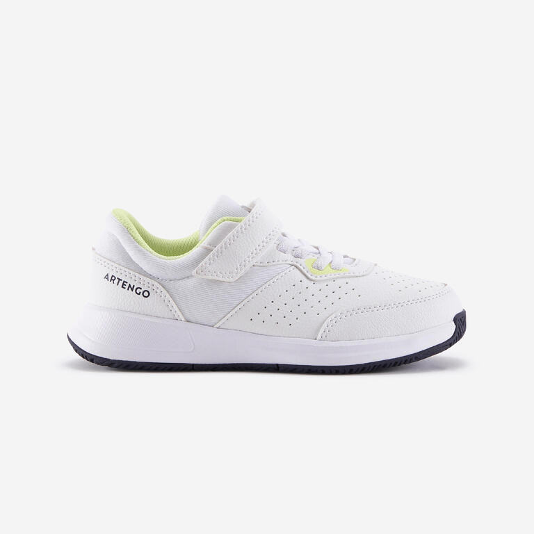 Decathlon ARTENGO Sepatu Tenis Anak Velkro Essential KD - Putih/Kuning - 8771311
