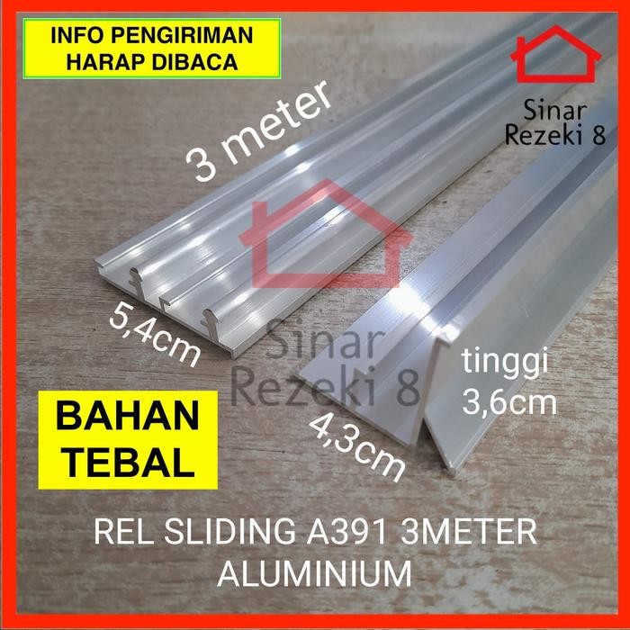 SET REL YIMING 3 METER + RODA 3 PINTU / LEMARI SLIDING PAKAIAN GESER