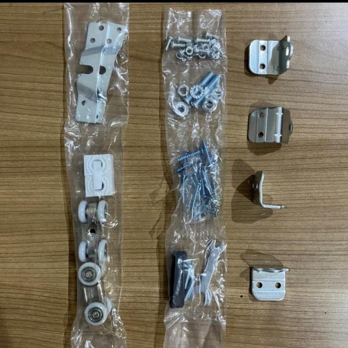 REL PINTU SLIDING 2.1 METER REL PINTU GESER J4 210CM FULL SET RODA