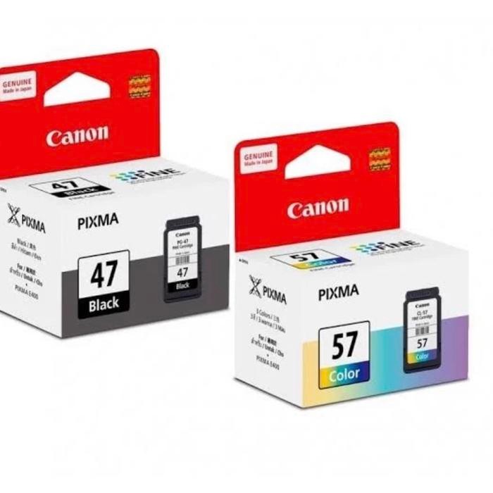 Cartridge Canon PG47 Black CL57 Color tinta canon PG 47 CL 57 E410