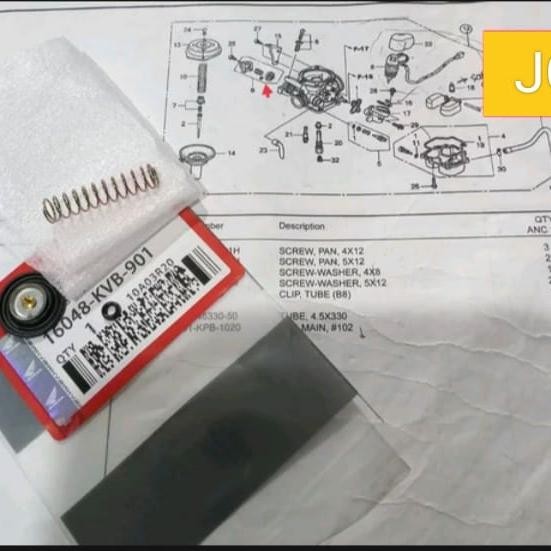 Valve Set Air Cut Honda Vario 110 Carburator Kode 16048-KVB-901