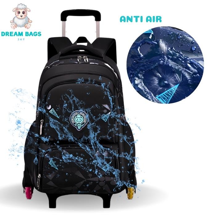 Tas Troli Anak Laki Laki Roda 3 - Tas Koper Anak - Tas Trolley