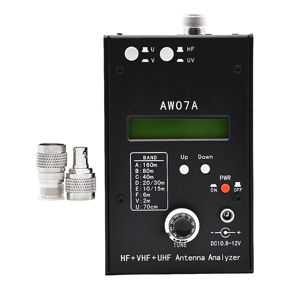 HF/VHF/UHF AW07A 1.5-470MHZ 160M Multiband Antenna Analyzer SWR Antenna Meter Tester RF Impedance An
