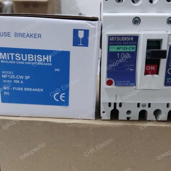 New Mccb Breaker Mitsubishi Nfb 3P Nf-125Cw 100A