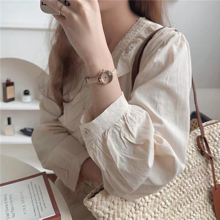 Kooley Jam Tangan Wanita Barsh Analog Ulzzang Style Kulit Fashion Watch