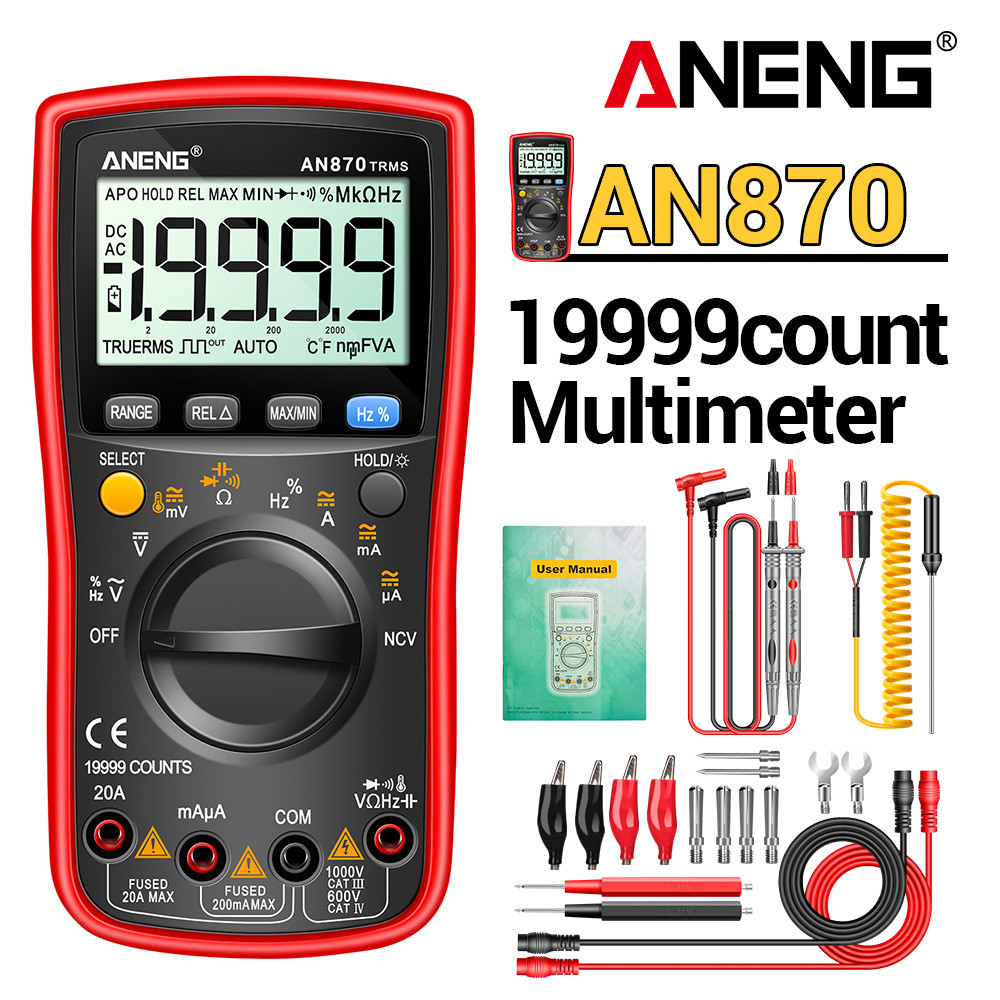 New ANENG AN870  Digital Multimeter 19999 Counts True Rms Multimeters AC/DC Current Meter  Voltimetr