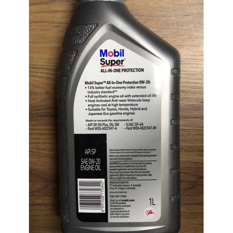 Oli Mesin Mobil 1 Super All In One Protection 0w - 20 API SP - 67231 -