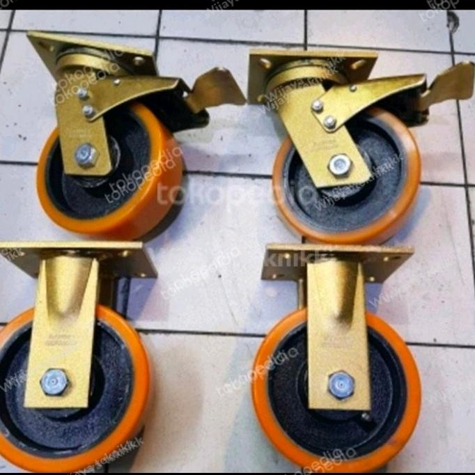 

Terlaris Roda Pu Ranger Xtra Heavy Duty Germany 6 Inch Roda Kapasitas 2.5 Ton