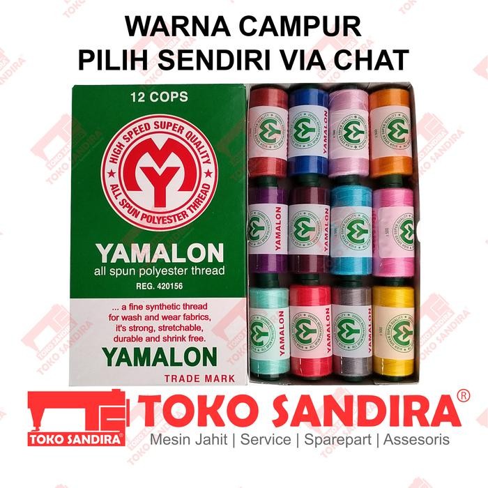 

12 PCS BENANG JAHIT YAMALON/BENANG JAHIT MURAH/BENANG JAHIT KOMPLIT 40/2 500 YARD/toko alat