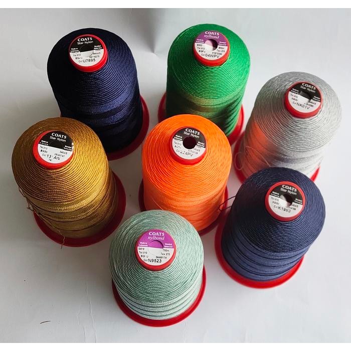 

Benang Bonded Nylon M10 Coats Warna Warni