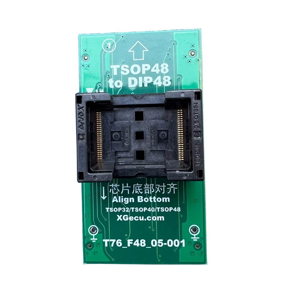 

TSOP32 / TSOP40 / TSOP48 to DIP48 ZIF adapter (T76_F48_05-001) for XGecu T76 programmer