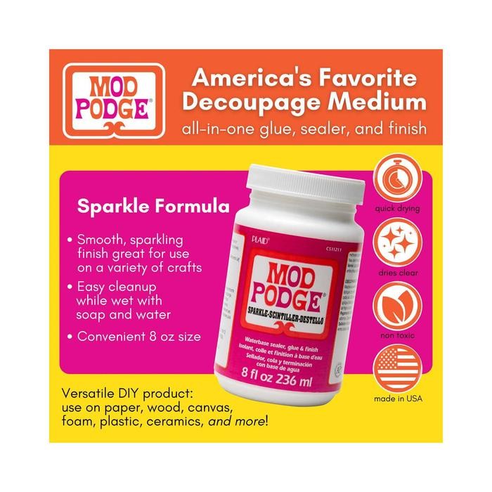 

MOD PODGE SPARKLE 8 OZ WATERBASE SEALER GLUE AND FINISH