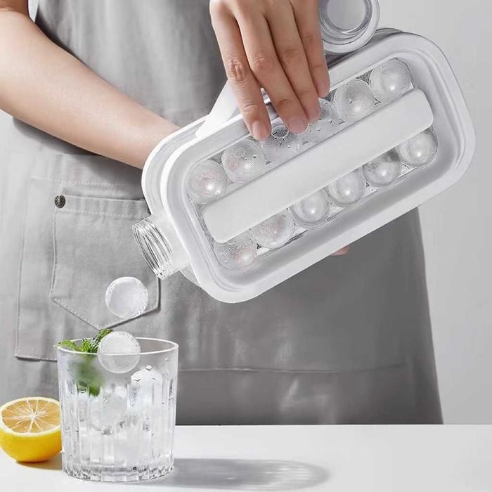 Botol Cetakan Es Batu Kotak Bulat Besar Kristal Ice Cube Maker Tray