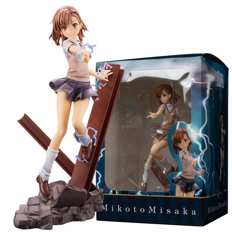 26Cm A Certain Magical Index Anime Girl Figure Mikoto Misaka Action Figure Toaru Majutsu No Index