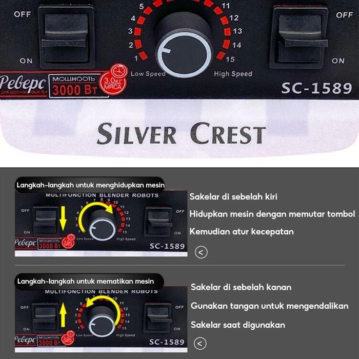 Tixx Blender 2.5L 220V 6 Pisau Chopper Juicer Multifungsi Foodgrade Blender Kapasitas Besar Mixer