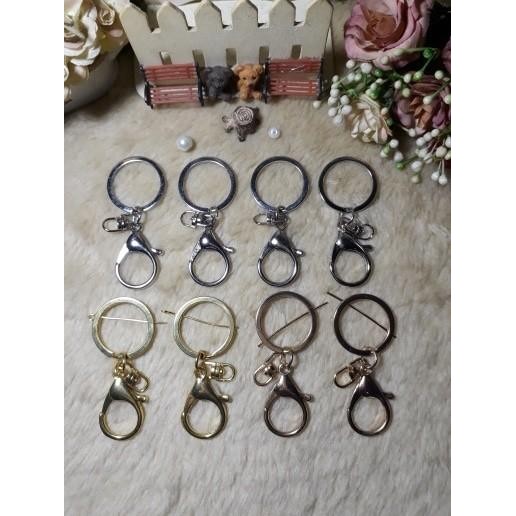 

(Expert) Bahan Ring Gantungan Kunci + Kokot Udang/ Ring 8 (Gold)