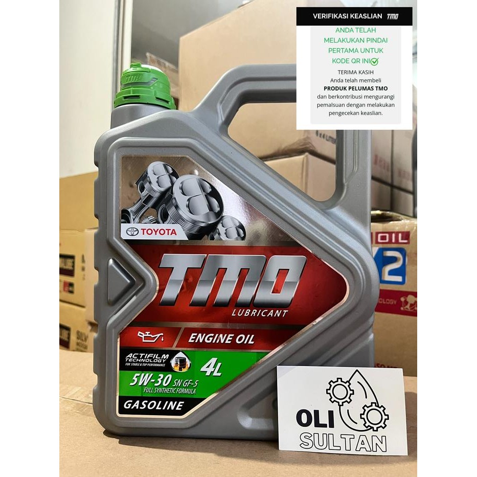 TOYOTA TMO 5W-30 SN GF-5 4Liter ORIGINAL ENGINE OIL OLI MOBIL