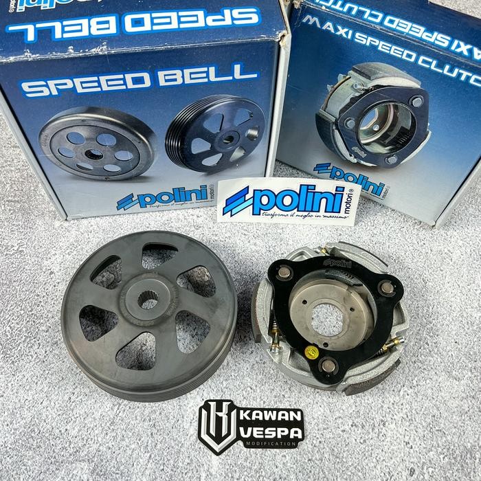 Polini kampas kopling + mangkok drumbell set vespa S125 LX iget