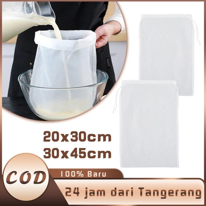 Isi 10 Kain Saringan Susu Kacang Kedelai Kain Peras Saringan Susu